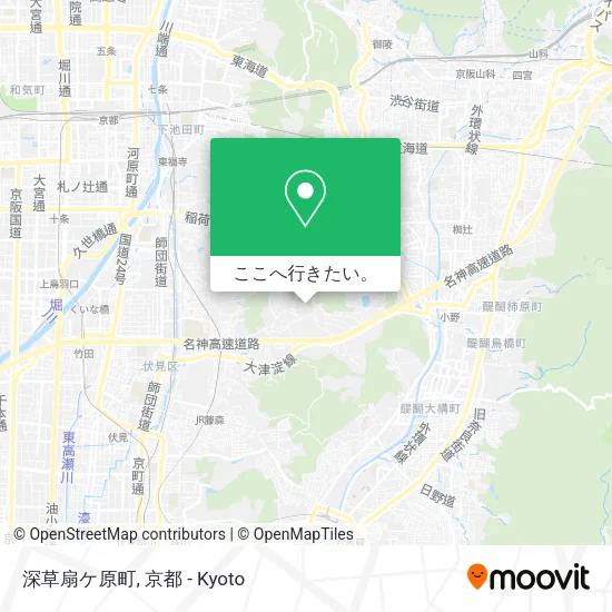 深草扇ケ原町地図
