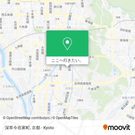 深草今在家町地図