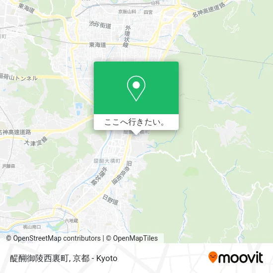醍醐御陵西裏町地図