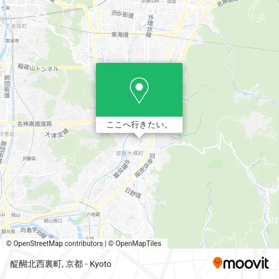醍醐北西裏町地図
