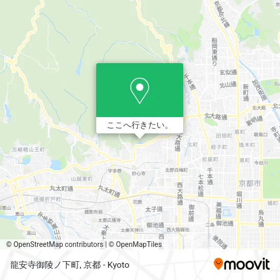 龍安寺御陵ノ下町地図