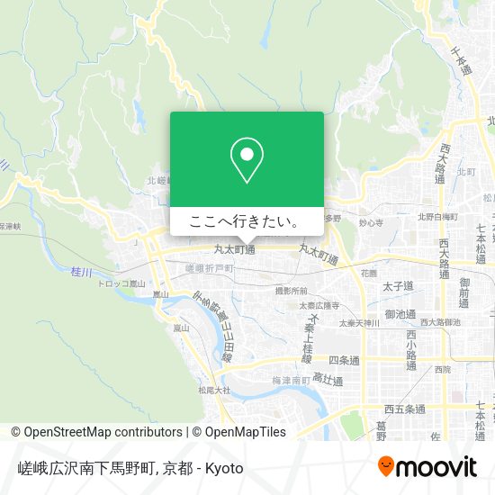 嵯峨広沢南下馬野町地図