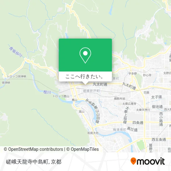 嵯峨天龍寺中島町地図