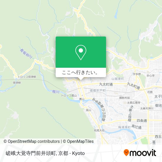 嵯峨大覚寺門前井頭町地図
