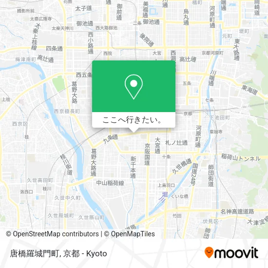 唐橋羅城門町地図