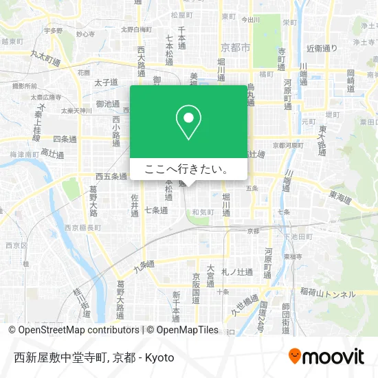 西新屋敷中堂寺町地図