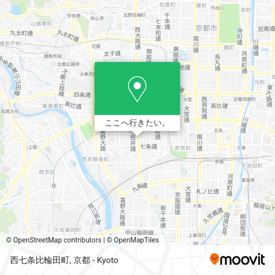 西七条比輪田町地図
