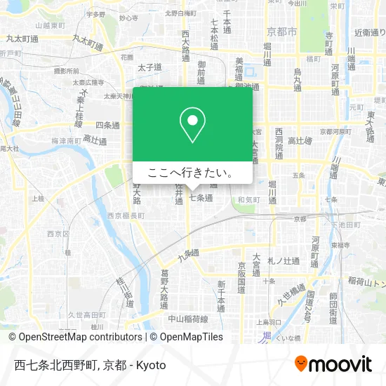 西七条北西野町地図