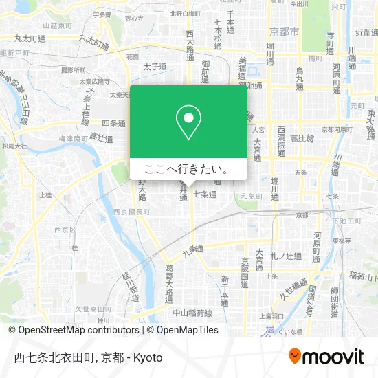 西七条北衣田町地図