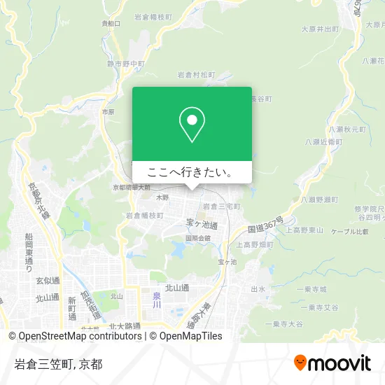 岩倉三笠町地図