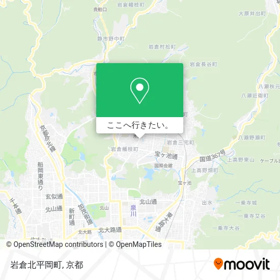 岩倉北平岡町地図