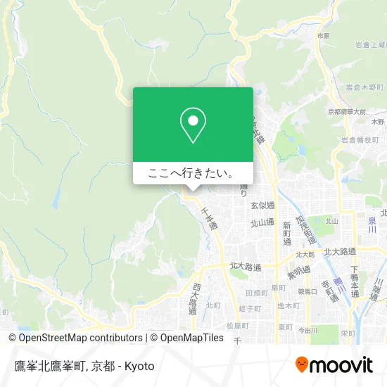 鷹峯北鷹峯町地図