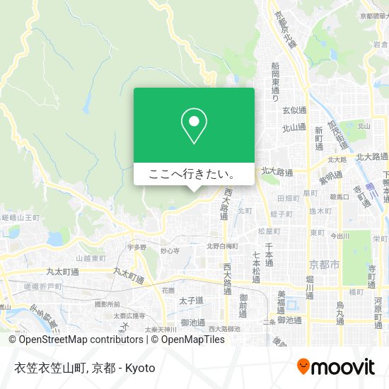 衣笠衣笠山町地図