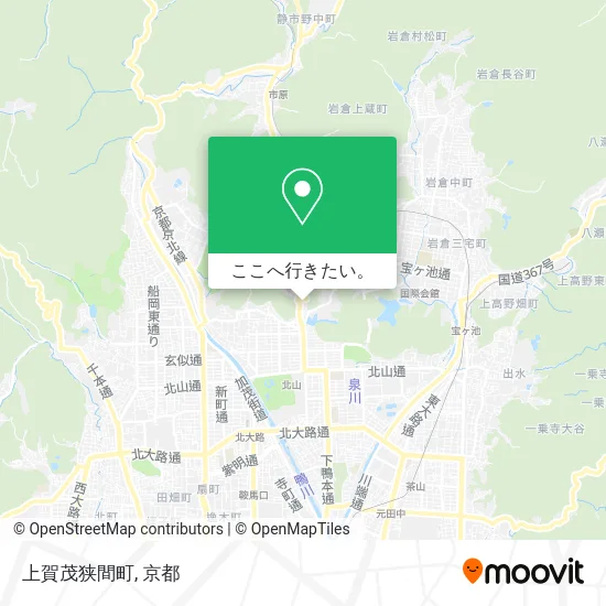 上賀茂狭間町地図