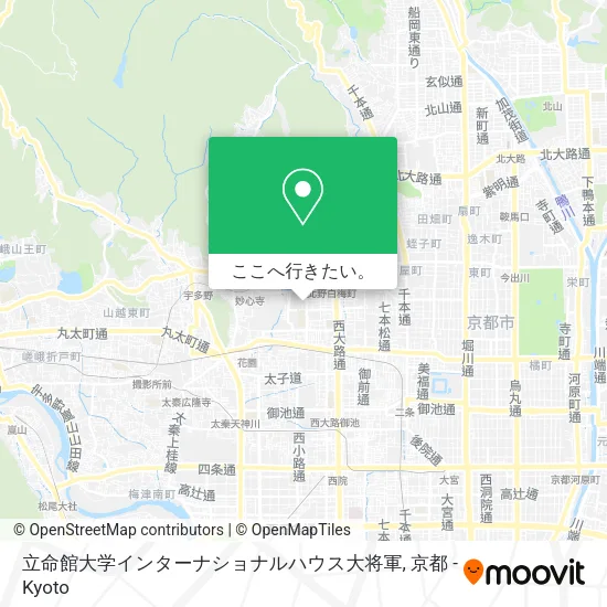 立命館大学インターナショナルハウス大将軍地図