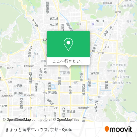 きょうと留学生ハウス地図