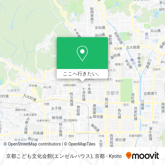 京都こども文化会館(エンゼルハウス)地図