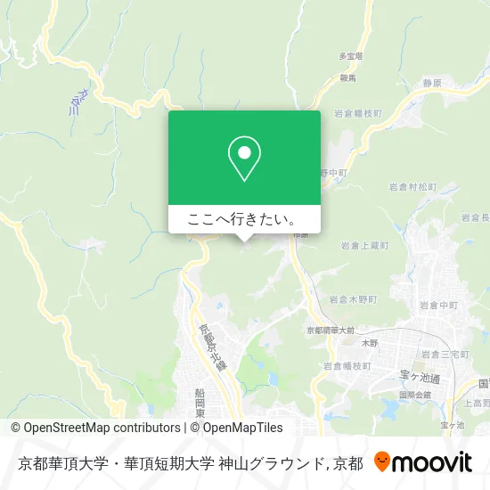 京都華頂大学・華頂短期大学 神山グラウンド地図