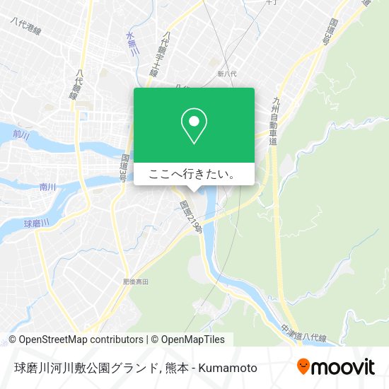 球磨川河川敷公園グランド地図