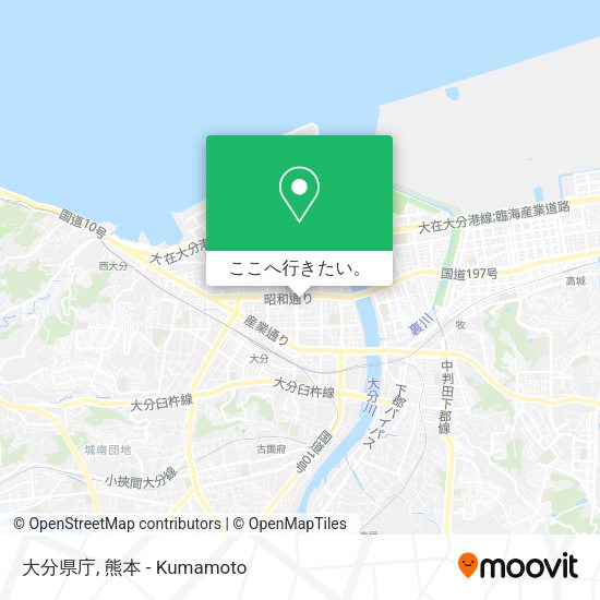 大分県庁地図