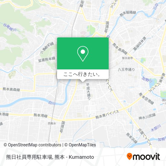 熊日社員専用駐車場地図