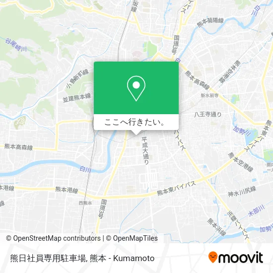 熊日社員専用駐車場地図
