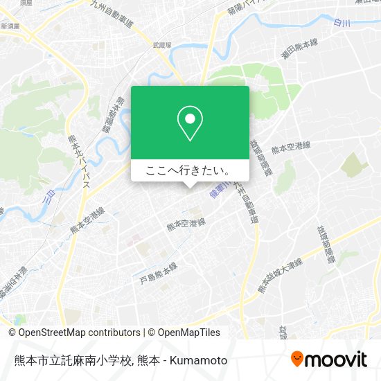 熊本市立託麻南小学校地図