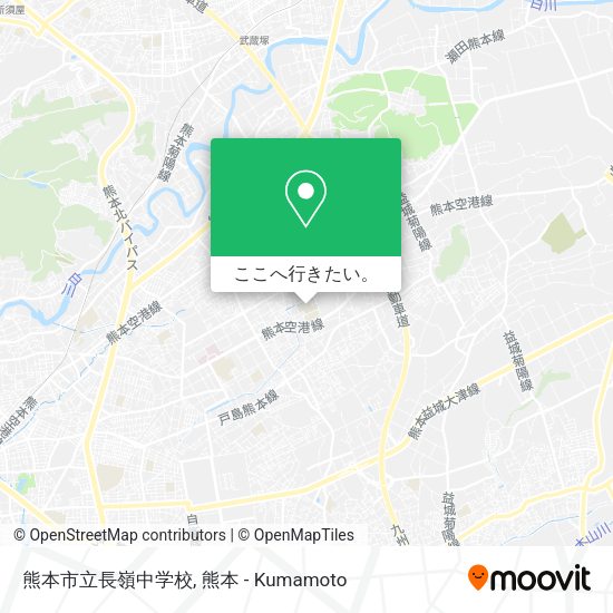 熊本市立長嶺中学校地図