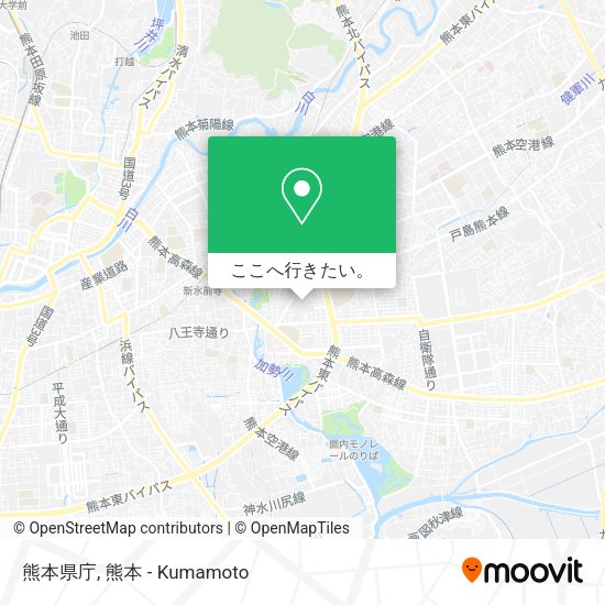 熊本県庁地図