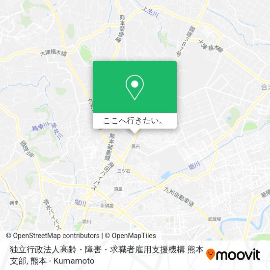 独立行政法人高齢・障害・求職者雇用支援機構 熊本支部地図
