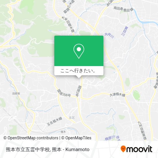 熊本市立五霊中学校地図