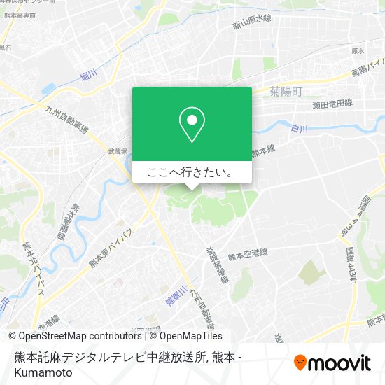 熊本託麻デジタルテレビ中継放送所地図