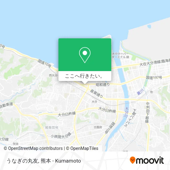 うなぎの丸友地図