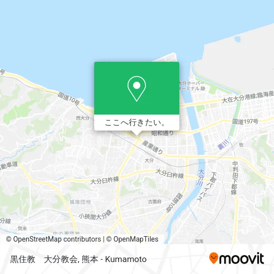 黒住教　大分教会地図
