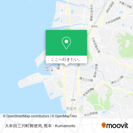 大牟田三川町郵便局地図