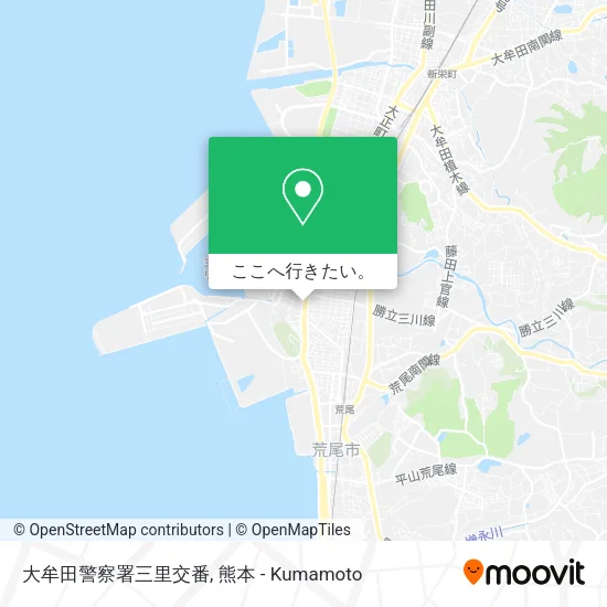 大牟田警察署三里交番地図