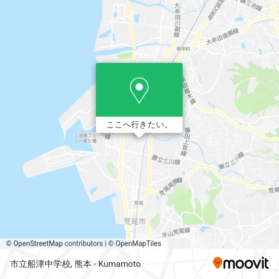 市立船津中学校地図