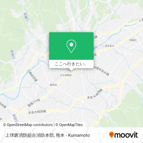 上球磨消防組合消防本部地図
