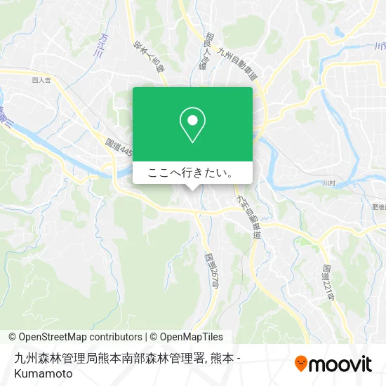 九州森林管理局熊本南部森林管理署地図
