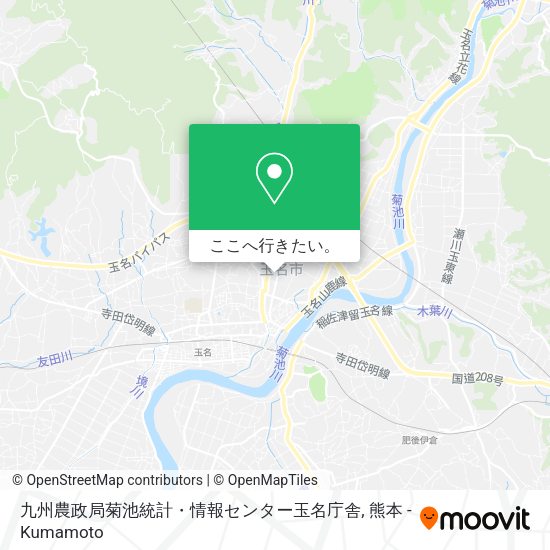 九州農政局菊池統計・情報センター玉名庁舎地図