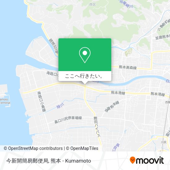 今新開簡易郵便局地図