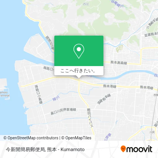 今新開簡易郵便局地図