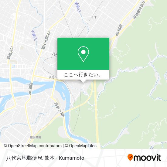 八代宮地郵便局地図