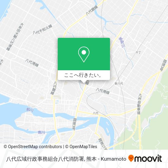 八代広域行政事務組合八代消防署地図