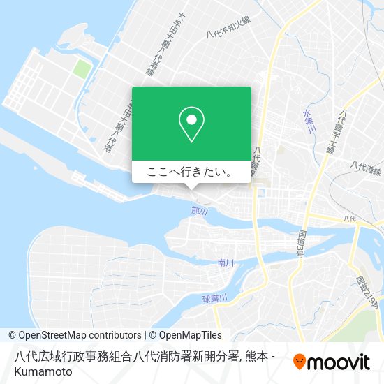 八代広域行政事務組合八代消防署新開分署地図