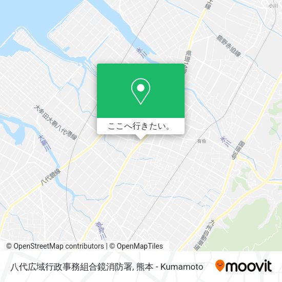 八代広域行政事務組合鏡消防署地図