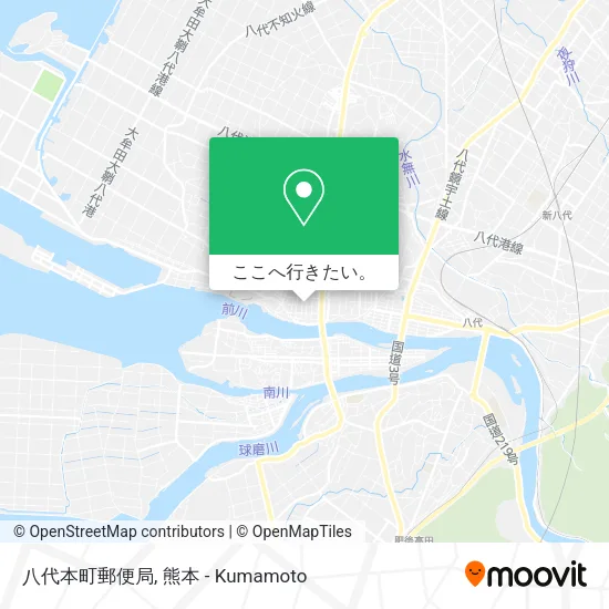 八代本町郵便局地図