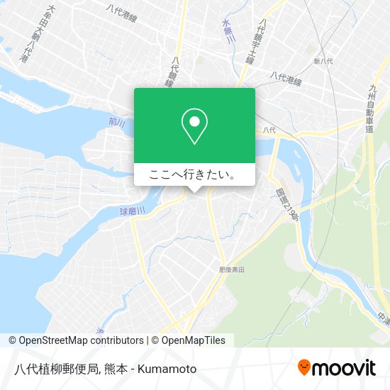 八代植柳郵便局地図