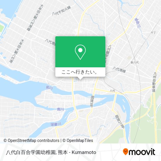 八代白百合学園幼稚園地図