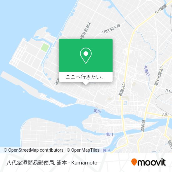 八代築添簡易郵便局地図